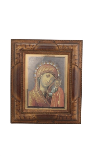 Икона "Владимирская" на фарфоре в деревянной раме №1 250х185 мм Leander 20198848-0562 - фото 98374