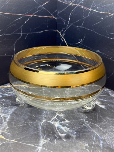 Конфетница триножка, 25 см Матовое золото 001250 - фото 98457