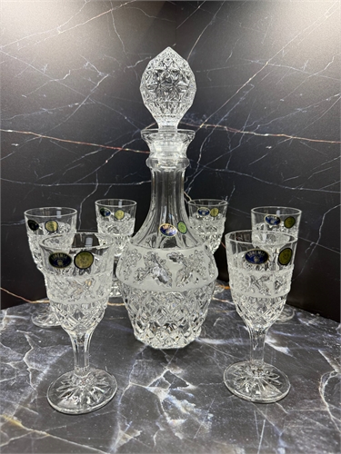 Набор для ликера / водки "VINIA" хрусталь Crystal Bohemia (графин 750 мл + 6 рюмок 80 мл) 001294 - фото 98536