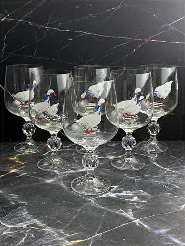 Набор бокалов для вина Гуси / 340 мл / 6 штук / Bohemia Crystal 001614 - фото 98739