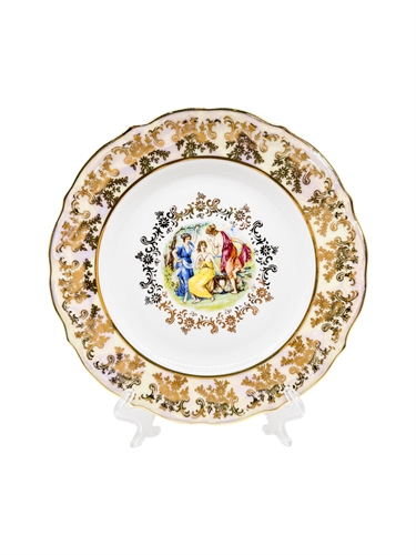 Тарелка десертная Мадонна Перламутровая 19 см / 1 шт / Royal Czech Porcelain 001027 - фото 99083