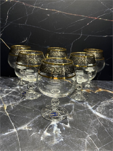 Набор бокалов для коньяка 250 мл (6 шт) Claudia platina zlata 001571 - фото 99284