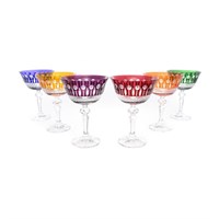 Набор бокалов для мартини 180 мл Цветной хрусталь (6 шт)