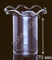 Декоративная стеклянная юбочка / плафон для люстры 70 мм Bydzov