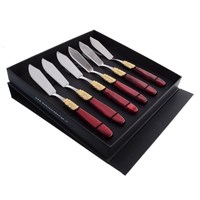 Набор столовых ножей для рыбы domus victoria gold (6 шт)