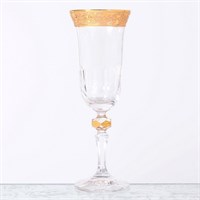 Набор фужеров Кристина для шампанского Bohemia Gold Zvonek 150мл