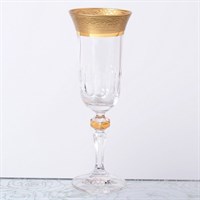 Набор фужеров Кристина для шампанского Bohemia Gold Zvonek Mat 150мл