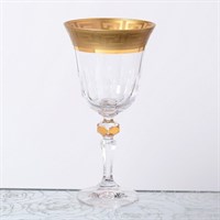 Набор бокалов для вина Bohemia Gold Костка матовая Кристина 220мл (6 шт)