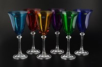 Набор бокалов для вина цветные Crystalite Bohemia Asio/Alexandra 250 мл(6 шт)