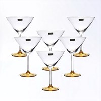 Набор бокалов для мартини Арлекино Crystalite Bohemia Colibri/Gastro 280 мл(6 шт)