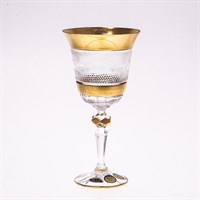 Набор бокалов для вина Bohemia Max Crystal Хрусталь с золотом 220мл (6 шт)