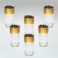 Набор стаканов для воды Золото Bohemia Max Crystal 350 мл(6 шт.)