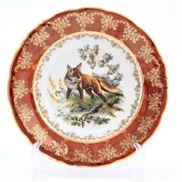 Набор тарелок глубоких Queen's Crown Охота красная 23 см