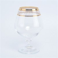 Набор бокалов для бренди Crystalex Bohemia Золотой Лист V-D 400 мл(6 шт)