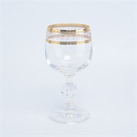 Набор бокалов для вина Crystalex Bohemia Золотой Лист 150мл (6 шт)