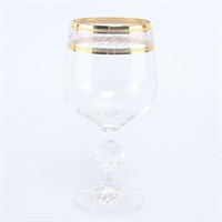 Набор бокалов для вина Crystalex Bohemia Золотой Лист 230мл (6 шт)