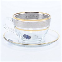 Набор чайных пар Crystalex Bohemia Идеал Панто V-D 220 мл(6 шт)