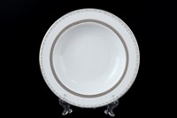 Набор глубоких тарелок Thun Опал Платиновая лента 22см (6 шт)