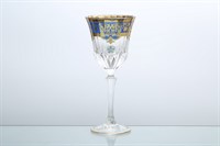 Набор бокалов для вина Astra Gold Natalia Golden Blue Decor 280мл (6 шт)