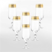 Набор фужеров для шампанского Bohemia Gold Клаудиа Золото V-D 280 мл(6 шт)
