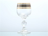 Набор бокалов для вина Bohemia Gold Панто Платина 150мл (6 шт)