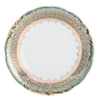 Блюдо круглое Sterne porcelan Зеленый лист 30 см