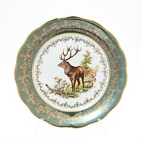 Набор тарелок Sterne porcelan Охота Зеленая 26см(6 шт)