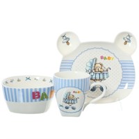 Детский набор посуды Royal Classics три предмета (Тарелка 18см Пиала 11,5см Кружка 300мл)
