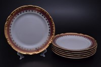 Набор тарелок Констанция Рубин Золотой орнамент 24 см (6 шт)