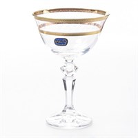 Набор бокалов для мартини Crystalex Bohemia Кристина Золотой Лист V-D 180 мл(6 шт),10*10*15 см