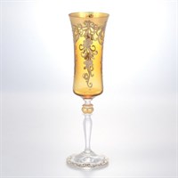 Грейс Набор фужеров для шампанского Bohemia лепка золотая E-S 190 мл