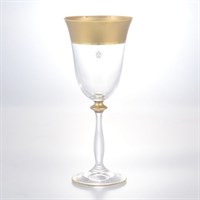 Набор бокалов для вина Crystal Bohemia Матовая полоса Анжела 250мл (6 шт)