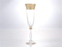 Анжела набор фужеров для шампанского AS Crystal Матовая полоса Анжела 190 мл(6 шт)