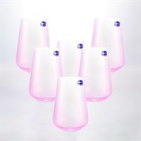 Набор стаканов для воды Crystalex Bohemia Розовый 380 мл (6 шт)