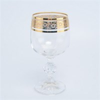 Набор бокалов для вина Crystalex Bohemia Клаудиа Золото 190мл (6 шт)