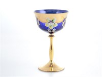 Набор бокалов для вина Crystal Bohemia Лепка синяя Анжела 280мл (6 шт)