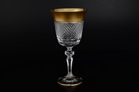 Набор бокалов для вина Bohemia Max Crystal хрусталь с золотом 220мл(6 шт)