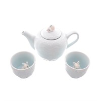 Набор чайный Royal Classics 4 предмета (чайник с крышкой и 2 кружки) голубой