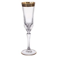 Набор фужеров для шампанского 180 мл  Adagio Lilit Golden Black Decor Astra Gold (6 шт)