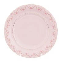 Набор тарелок Leander Соната мелкие цветы розовый фарфор 25 см