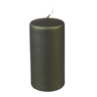 Свеча классическая Adpal 12/5,8 см металлик оливковый