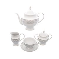 Чайный набор Repast Серебряная сетка (15 предметов на 6 персон)