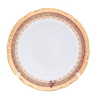 Набор глубоких тарелок 23 см Констанция Рубин Золотой орнамент (6 шт)