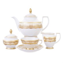 Чайный сервиз на 6 персон 17 предметов Constanza - 9362 Creme Gold
