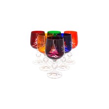 Набор бокалов для вина Цветной хрусталь 230мл(6 шт)