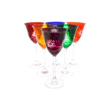 Набор бокалов для вина Цветной хрусталь 190мл(6 шт)
