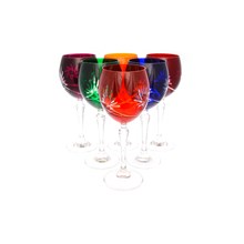 Набор бокалов для вина Цветной хрусталь 150мл(6 шт)