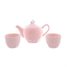 Набор чайный Royal Classics 4 предмета (чайник с крышкой и 2 кружки) розовый