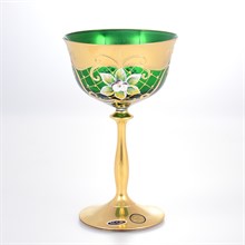 Анжела набор бокалов для мартини 280 мл зеленый Star Crystal (6 шт)
