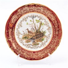 Набор тарелок 19 см Охота Красная Sterne porcelan (6 шт)